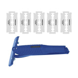 Maxbell Back Hair Shaver Ergonomic Handle Man Shaver Body Hair Trimmer for Men Women Blue