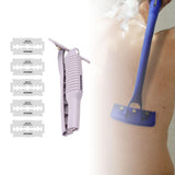 Maxbell Back Hair Shaver Ergonomic Handle Man Shaver Body Hair Trimmer for Men Women Gray