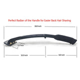 Maxbell Back Hair Shaver Ergonomic Handle Man Shaver Body Hair Trimmer for Men Women Black