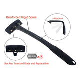 Maxbell Back Hair Shaver Ergonomic Handle Man Shaver Body Hair Trimmer for Men Women Black