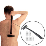 Maxbell Back Hair Shaver Ergonomic Handle Man Shaver Body Hair Trimmer for Men Women Black