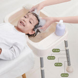 Maxbell Hair Washing Basin Elderly Adjustable Stand Shampoo Bowl for Bedside Seniors white