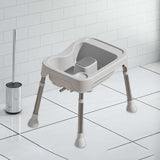 Maxbell Hair Washing Basin Elderly Adjustable Stand Shampoo Bowl for Bedside Seniors grey