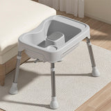 Maxbell Hair Washing Basin Elderly Adjustable Stand Shampoo Bowl for Bedside Seniors grey