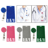 Maxbell Photocard Holder Badge Holder Reel Retractable Keychain for Home Backpacking blue