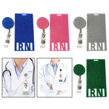 Maxbell Photocard Holder Badge Holder Reel Retractable Keychain for Home Backpacking blue