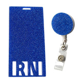 Maxbell Photocard Holder Badge Holder Reel Retractable Keychain for Home Backpacking blue