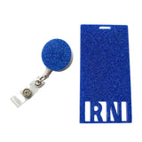 Maxbell Photocard Holder Badge Holder Reel Retractable Keychain for Home Backpacking blue