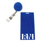 Maxbell Photocard Holder Badge Holder Reel Retractable Keychain for Home Backpacking blue