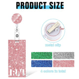 Maxbell Photocard Holder Badge Holder Reel Retractable Keychain for Home Backpacking pink