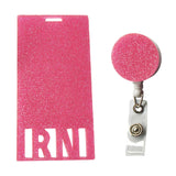 Maxbell Photocard Holder Badge Holder Reel Retractable Keychain for Home Backpacking pink