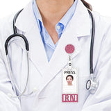 Maxbell Photocard Holder Badge Holder Reel Retractable Keychain for Home Backpacking pink