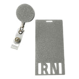 Maxbell Photocard Holder Badge Holder Reel Retractable Keychain for Home Backpacking grey