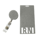 Maxbell Photocard Holder Badge Holder Reel Retractable Keychain for Home Backpacking grey