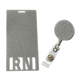 Maxbell Photocard Holder Badge Holder Reel Retractable Keychain for Home Backpacking grey