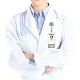 Maxbell Photocard Holder Badge Holder Reel Retractable Keychain for Home Backpacking grey