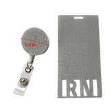 Maxbell Photocard Holder Badge Holder Reel Retractable Keychain for Home Backpacking grey