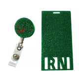 Maxbell Photocard Holder Badge Holder Reel Retractable Keychain for Home Backpacking green