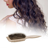 Maxbell Bristle Curl Brush Defining Curly Hair Brush for Salon All Hair Type Children Milky white