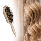 Maxbell Bristle Curl Brush Defining Curly Hair Brush for Salon All Hair Type Children Milky white