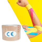Maxbell Athletic Tape Muscle Tape 5M Roll Wrist Ankle Tape for Hands Shoulder Ankles skin