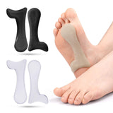 Maxbell 2 Pieces Arch Insoles Self Adhesive Universal Multifunction Gel Arch Support Clear L