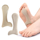 Maxbell 2 Pieces Arch Insoles Self Adhesive Universal Multifunction Gel Arch Support Velvet Apricot S