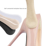 Maxbell 2 Pieces Arch Insoles Self Adhesive Universal Multifunction Gel Arch Support Velvet Apricot L