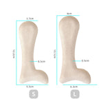 Maxbell 2 Pieces Arch Insoles Self Adhesive Universal Multifunction Gel Arch Support Velvet Apricot L