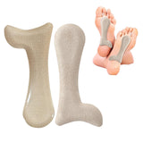 Maxbell 2 Pieces Arch Insoles Self Adhesive Universal Multifunction Gel Arch Support Velvet Apricot L