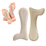 Maxbell 2 Pieces Arch Insoles Self Adhesive Universal Multifunction Gel Arch Support Velvet Apricot L
