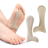 Maxbell 2 Pieces Arch Insoles Self Adhesive Universal Multifunction Gel Arch Support Velvet Apricot L