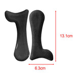 Maxbell 2 Pieces Arch Insoles Self Adhesive Universal Multifunction Gel Arch Support Velvet Black L