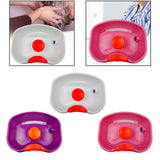 Maxbell Maxbell Bedside Shampoo Basin Reusable Backwash Wash Tub for Bedroom Bedside Grandma White