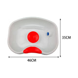 Maxbell Maxbell Bedside Shampoo Basin Reusable Backwash Wash Tub for Bedroom Bedside Grandma White