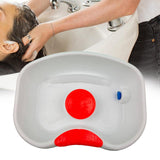 Maxbell Maxbell Bedside Shampoo Basin Reusable Backwash Wash Tub for Bedroom Bedside Grandma White