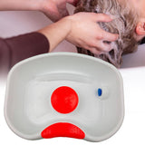 Maxbell Maxbell Bedside Shampoo Basin Reusable Backwash Wash Tub for Bedroom Bedside Grandma White