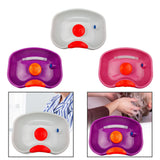Maxbell Maxbell Bedside Shampoo Basin Reusable Backwash Wash Tub for Bedroom Bedside Grandma White