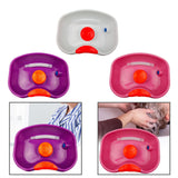Maxbell Maxbell Bedside Shampoo Basin Reusable Backwash Wash Tub for Bedroom Bedside Grandma White