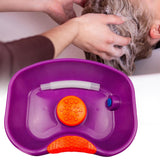 Maxbell Maxbell Bedside Shampoo Basin Reusable Backwash Wash Tub for Bedroom Bedside Grandma Purple