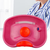 Maxbell Maxbell Bedside Shampoo Basin Reusable Backwash Wash Tub for Bedroom Bedside Grandma Pink