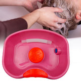 Maxbell Maxbell Bedside Shampoo Basin Reusable Backwash Wash Tub for Bedroom Bedside Grandma Pink