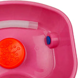 Maxbell Maxbell Bedside Shampoo Basin Reusable Backwash Wash Tub for Bedroom Bedside Grandma Pink