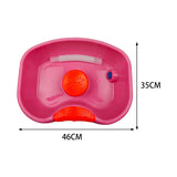 Maxbell Maxbell Bedside Shampoo Basin Reusable Backwash Wash Tub for Bedroom Bedside Grandma Pink