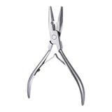 Maxbell Maxbell Hair Extension Pliers Beads Closer Tool Hair Extension Tool for Beauty Salon Silver