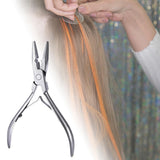 Maxbell Maxbell Hair Extension Pliers Beads Closer Tool Hair Extension Tool for Beauty Salon Silver