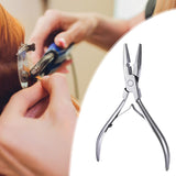 Maxbell Maxbell Hair Extension Pliers Beads Closer Tool Hair Extension Tool for Beauty Salon Silver