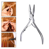 Maxbell Maxbell Hair Extension Pliers Beads Closer Tool Hair Extension Tool for Beauty Salon Silver