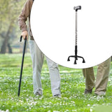 Maxbell Maxbell Quad Cane Anti Slip for Men Women for Extra Stability with Four Pronged Base half steel