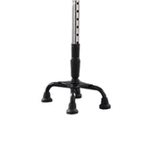 Maxbell Maxbell Quad Cane Anti Slip for Men Women for Extra Stability with Four Pronged Base half steel
